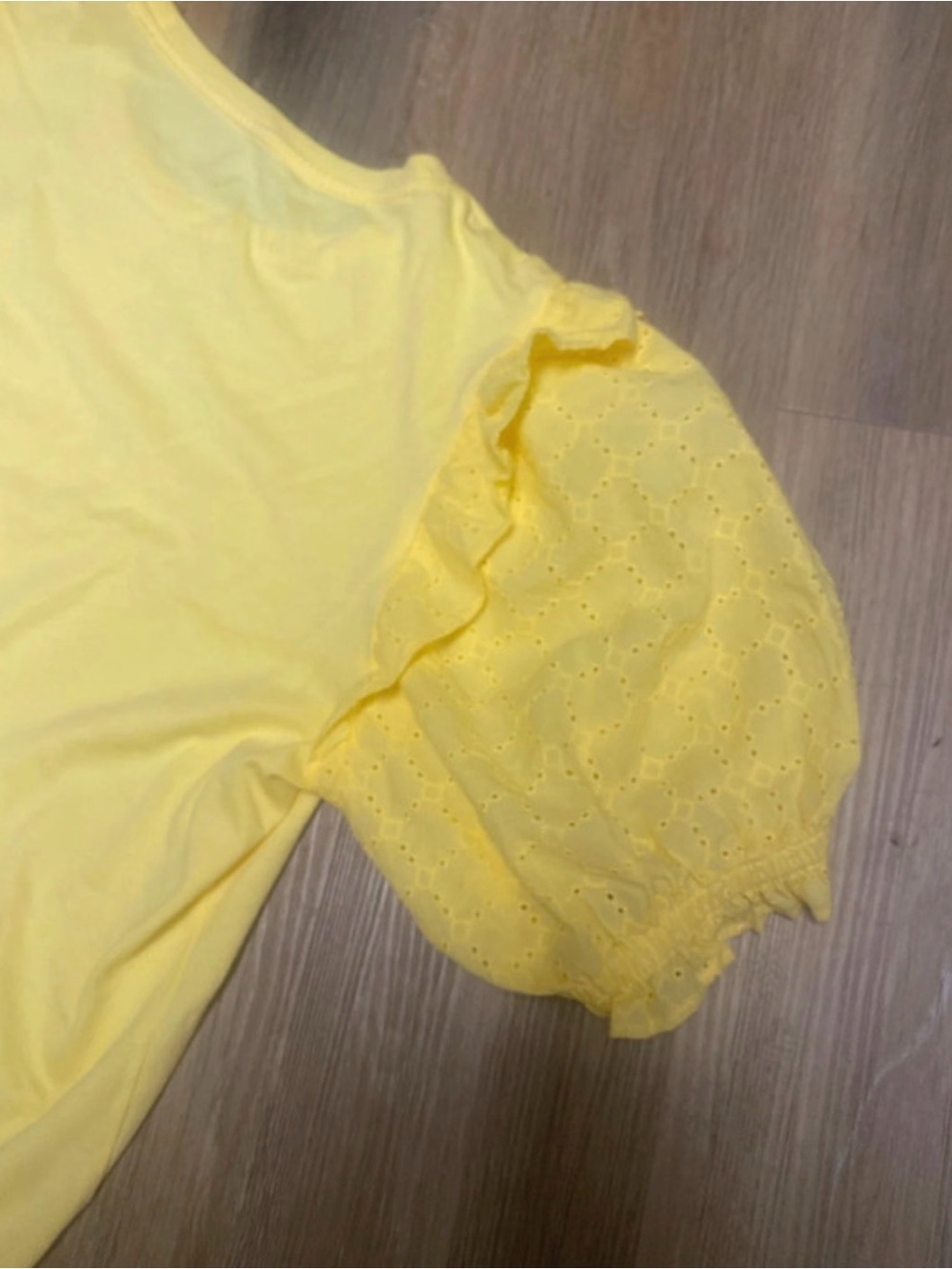 Womens Tommy Hilfiger Yellow Puff Sleeve Top - Casual Cute Tee XL NWOT - Picture 7 of 7